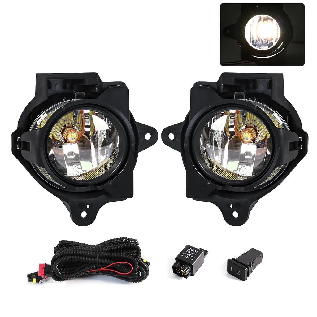 LED-Nebelscheinwerfer-Baugruppe Für Toyota Hilux Vigo MK7 2011 2012 2013 2014 2015 Auto Frontstoßstange Halogenbirne Mit Kabeln Wasserdicht 12V