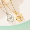 Zircon Photo Box Pendant Foldable Design Couple Chain Pendant Personalized DIY Accessories  Gifts