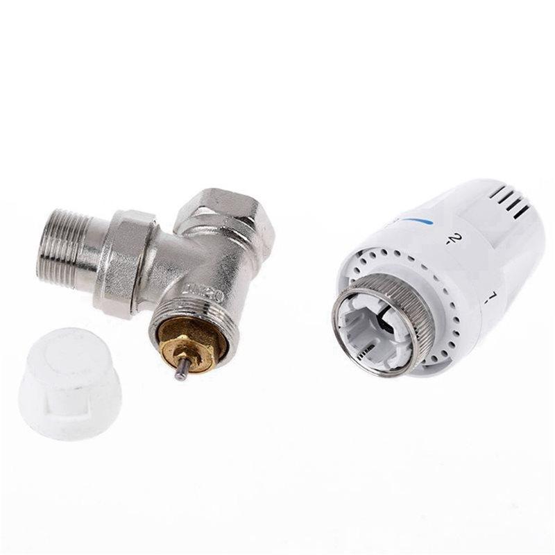 ABGR-4X Automatic Thermostatic Radiator Control Valve G1/2 Inch Angle Valve For Floor Heating Copper Radiator