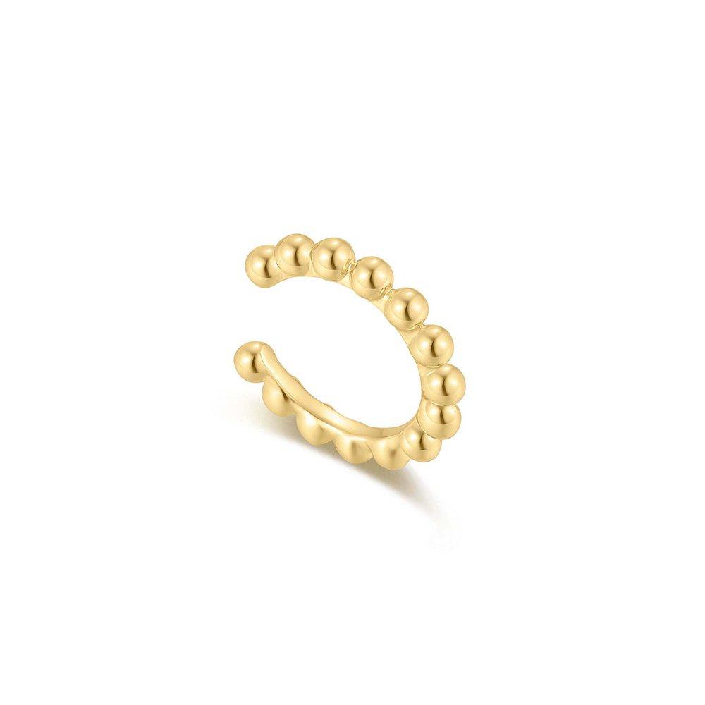 Gold Bead 925 Silver Ear Cuff E066-01G