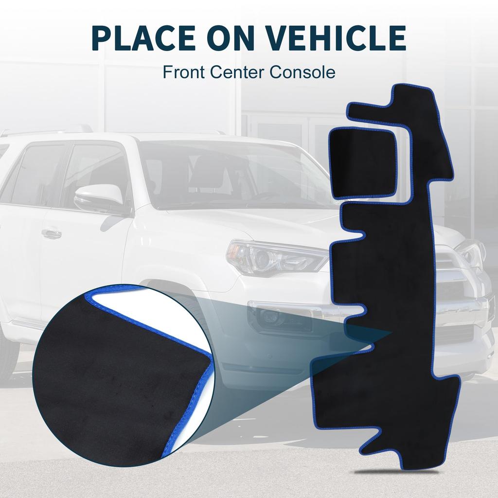 TUCKBOLD Dashboard Mat for Daihatsu Taft LA900S LA910S, Anti-glare Flannel Cover, Blue Trim