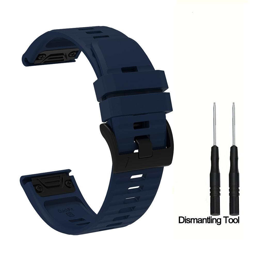 Silicone Watch Strap 26mm 22mm For QuickFit Garmin Band Fenix 8 7X 7 7S 6X 6 Pro 5 5X Epix 2 Forerunner 965 955 945 Instinct 2