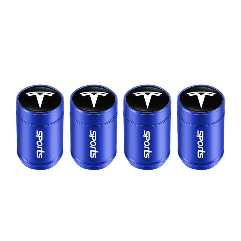 

4Pcs Alloy Car Tire Valve Stem Cap Dust Covers Accessories For Tesla Model 3 Model S Model X Model Y Cybertruck Roadster SpaceX