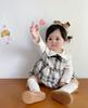 Baby Clothes Long Sleeve One Piece Dress Romper Checkered Layered Baby Newborn Girl Room Wear Cute Cotton Soft [SLINX] (Red, 73)