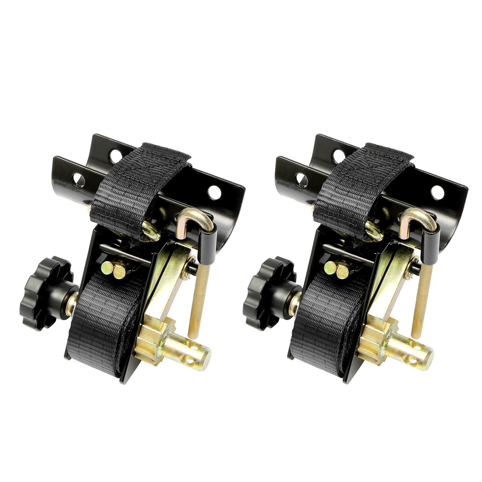 

Ladder Rack Ratchet Straps with J Hook 2in Black Tube Mount 1.5in X 7.5ft Retractable Ratchet Tie Down System 500LBS