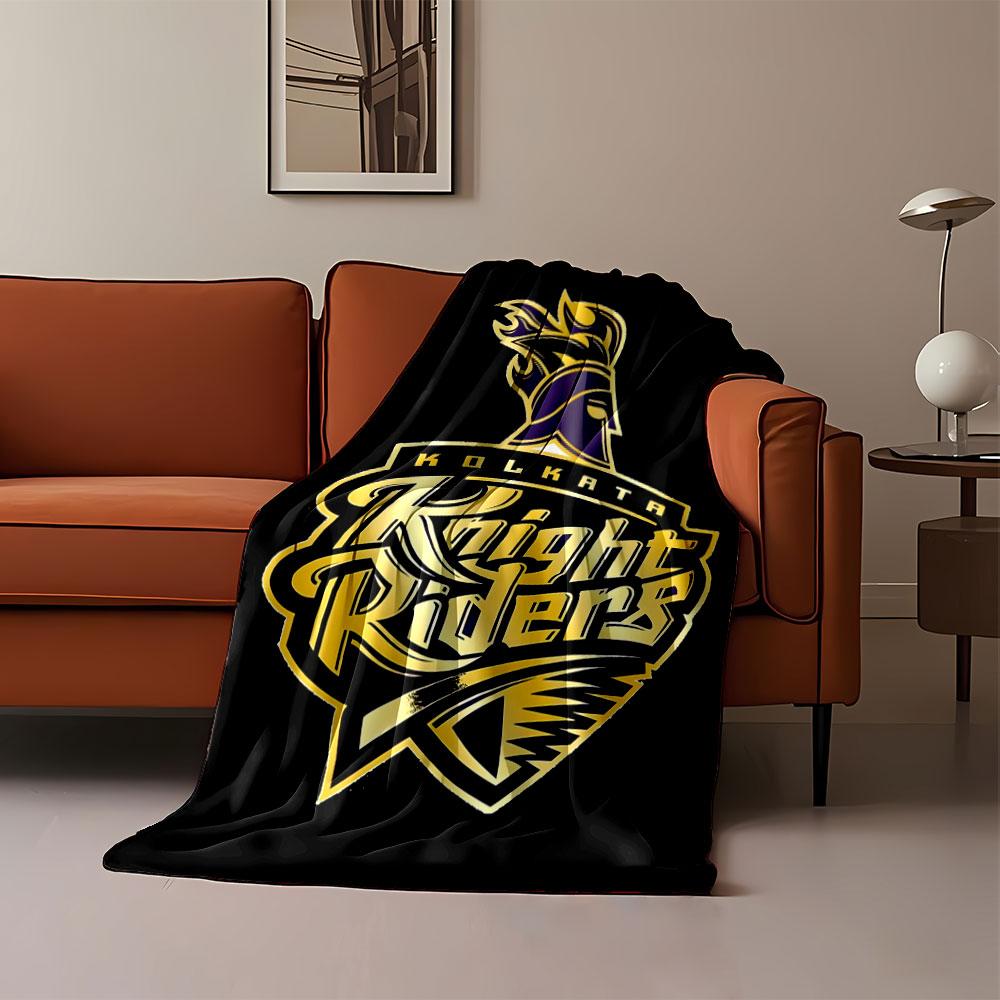 Kolkata Knight Riders Emblem print blanket soft and cozy perfect for the living room bed sofa or a nap,gift