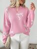 2025 New Sweet Style Bow Jacquard Autumn/Winter Sweater