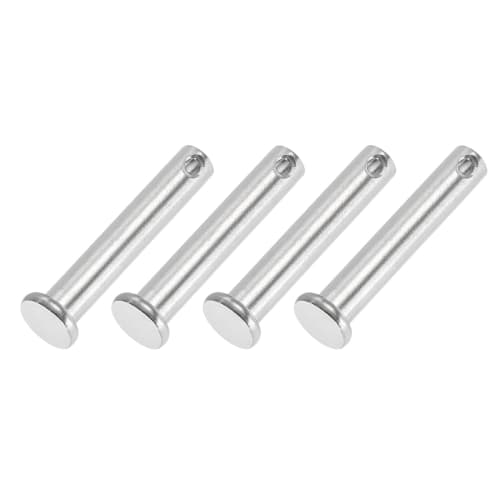 

PATIKIL Clevis Pins, 4pcs, 8mm x 45mm, Single Hole, 304 Stainless Steel, Flat Head Pins for Machinery, Furniture, and Lawn Mowers, Silver