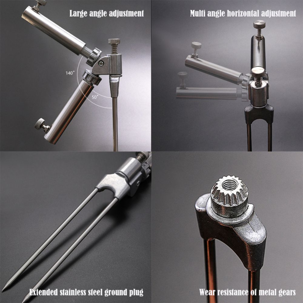 High Quality Universal Fishing Bankstick Adjustable Stainless Steel Rod Bracket Extending Fishing Stand Holders