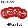 4Pcs Car Wheel Hub Center Cap Sticker Metal Decals Accessories For Mazda 2 3 6 5 Atenza CX3 CX5 MX5 CX7 Axela CX30 CX90 CX60 CX5 FF30