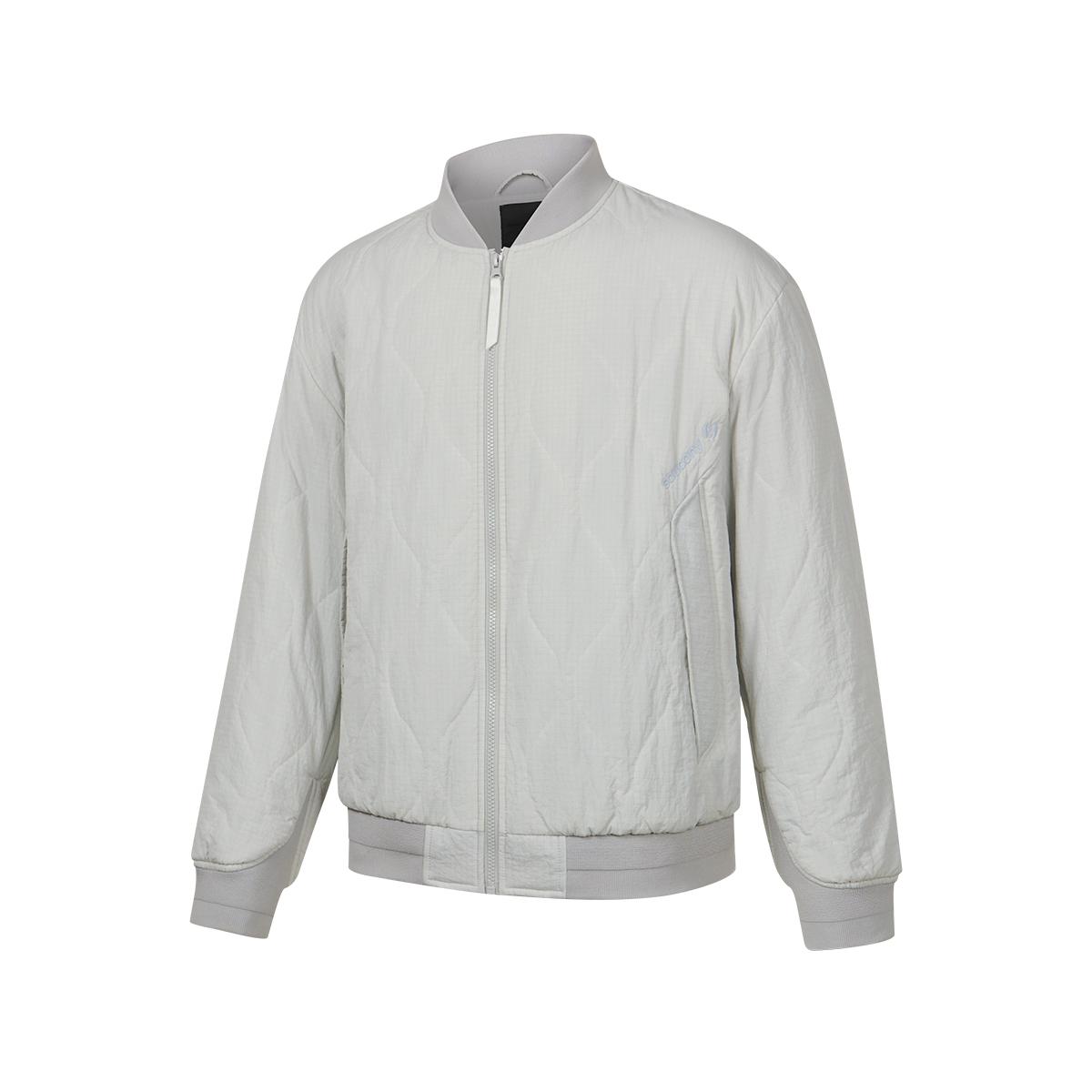 Saucony Puffer Jackets Unisex Clear Shadow Gray Baseball Collar Moderate SA3250PJ01G-GR253 2XL