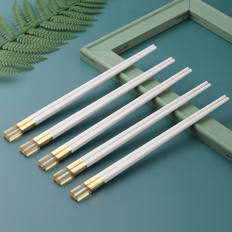 ZISIZ Amber Gold Alloy Chopsticks