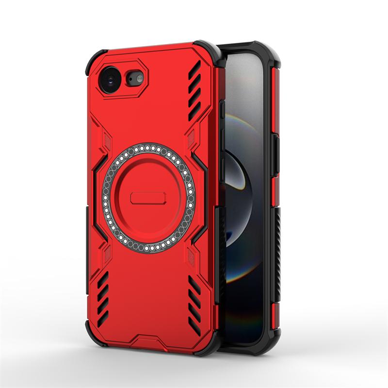 Shockproof Armor Case For iPhone 16e Magnetic Adsorption Wireless Charge Cover For iPhone 16e Case For iPhone 16e Case 6.1 inch