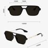 New Fashion Myopia Sunglasses Retro Square Frame UV Protection Fashion Sunglasses Men Women Aviator Style Myopia Glasses -4.0