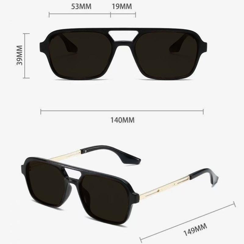 New Fashion Myopia Sunglasses Retro Square Frame UV Protection Fashion Sunglasses Men Women Aviator Style Myopia Glasses -4.0