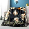 1PC Custom Name Witch's Halloween Fantasy Outdooor Flannel Blankets Throw Blanket All-Season Throw Gift Bedspread for Couch, Bed, Camping Holiday Birt
