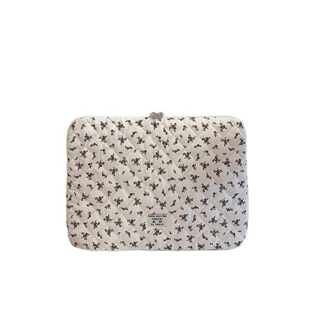Compact Floral 11-inch Tablet & Laptop Bag with Quilted Lining and Large Capacity