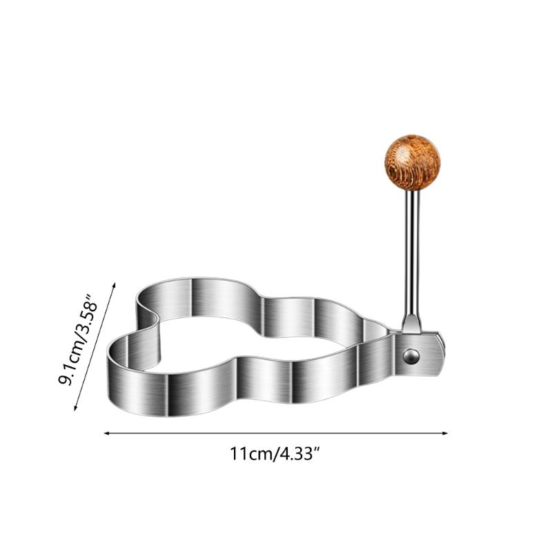 Love-shaped Fried Egg Mold 5 PCS Thickened Stainless Steel Omelet Model Poached Egg Mold Creative Fried Egg Mold Egg Tools