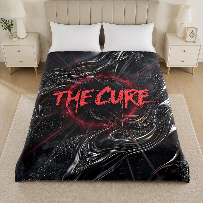 Coperta in Flanella con Stampa The Cure Morbida e Leggera Coperta Plaid in Peluche per Letto Divano Uso Domestico