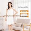 Women's Soft Absorbent Bath Skirt - Thick Coral Fleece Wearable Towel Bathrobe