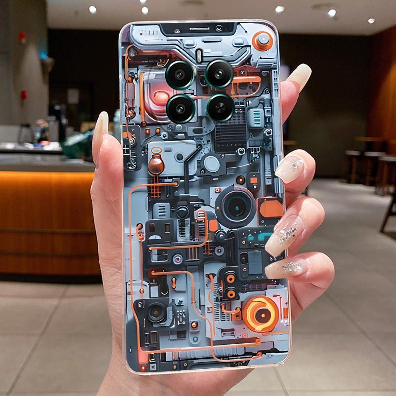 Transparent TPU Casing For Realme 12+ 12 12x 5G Case Luxury Dragon Cute Cool Boys Girls Back Cover For Realme 12 Plus Phone Case