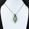 Chrysoprase Copper Pendant Wire Wrapped Gemstone Pendant Copper Jewelry Designer Pendant Gift For Her Handmade Pendant Wire Wrapped Jewelry