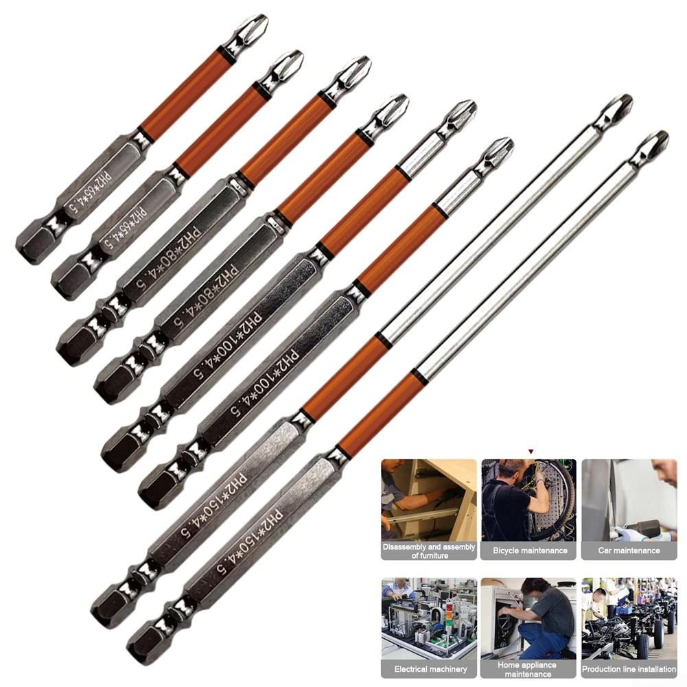 1/4\'\'(6.35mm) Hex Screwdriver Bits 100mm 150mm 2 X 65mm