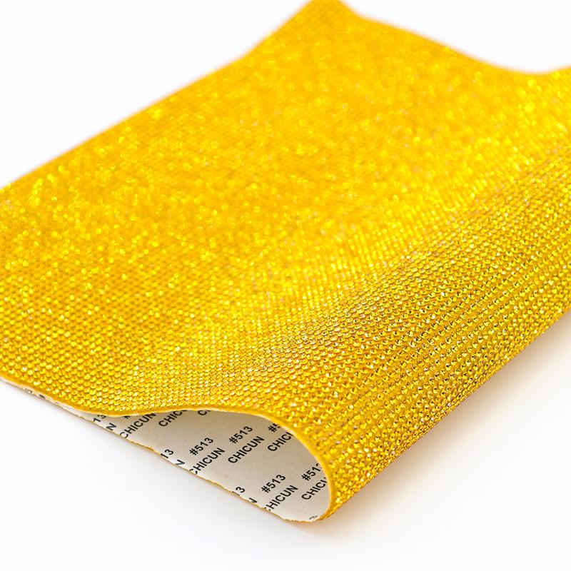 VC  SS6 8 Glass Crystal Eco-Friendly Self-Adhesive Rhinestone Sticker Flat Back Non-Hot Fix Rhinestone Sheet Mesh for