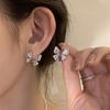 Stylish and Exquisite Butterfly Wing Ear Clips Without Ear Holes, Mosquito Coil Disc, High-end Light Luxury Zircon Niche Versatile Earrings