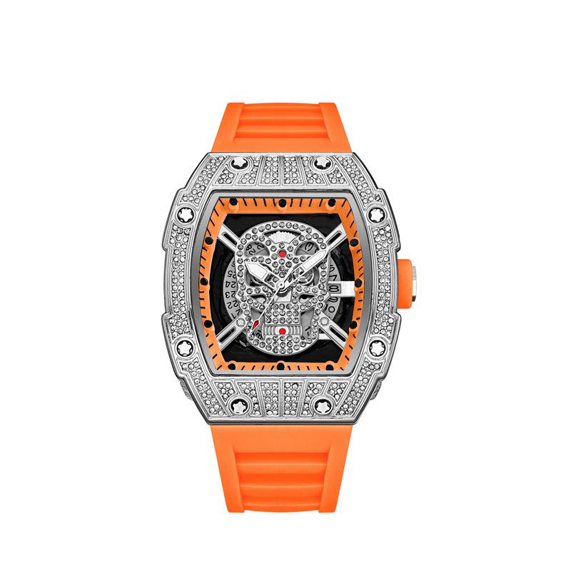 Richard Fully Automatic Men's Diamond-Studded Starry Sky Quartz Watch - Fashionable Hollow Design
