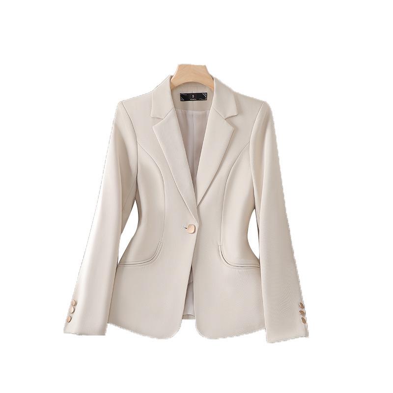 Petite Women's High-End Suit Jacket: Long Sleeve Professional Wear for Work