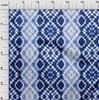 oneOone Cotton Poplin Indigo Blue Fabric Geometric Shibori Sewing Material Print Fabric By The Yard 42 Inch