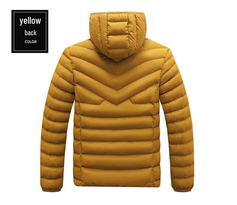 Men's Lightweight Hooded Cotton Jacket for Autumn/Winter - Stylish Outdoor Warm Coat