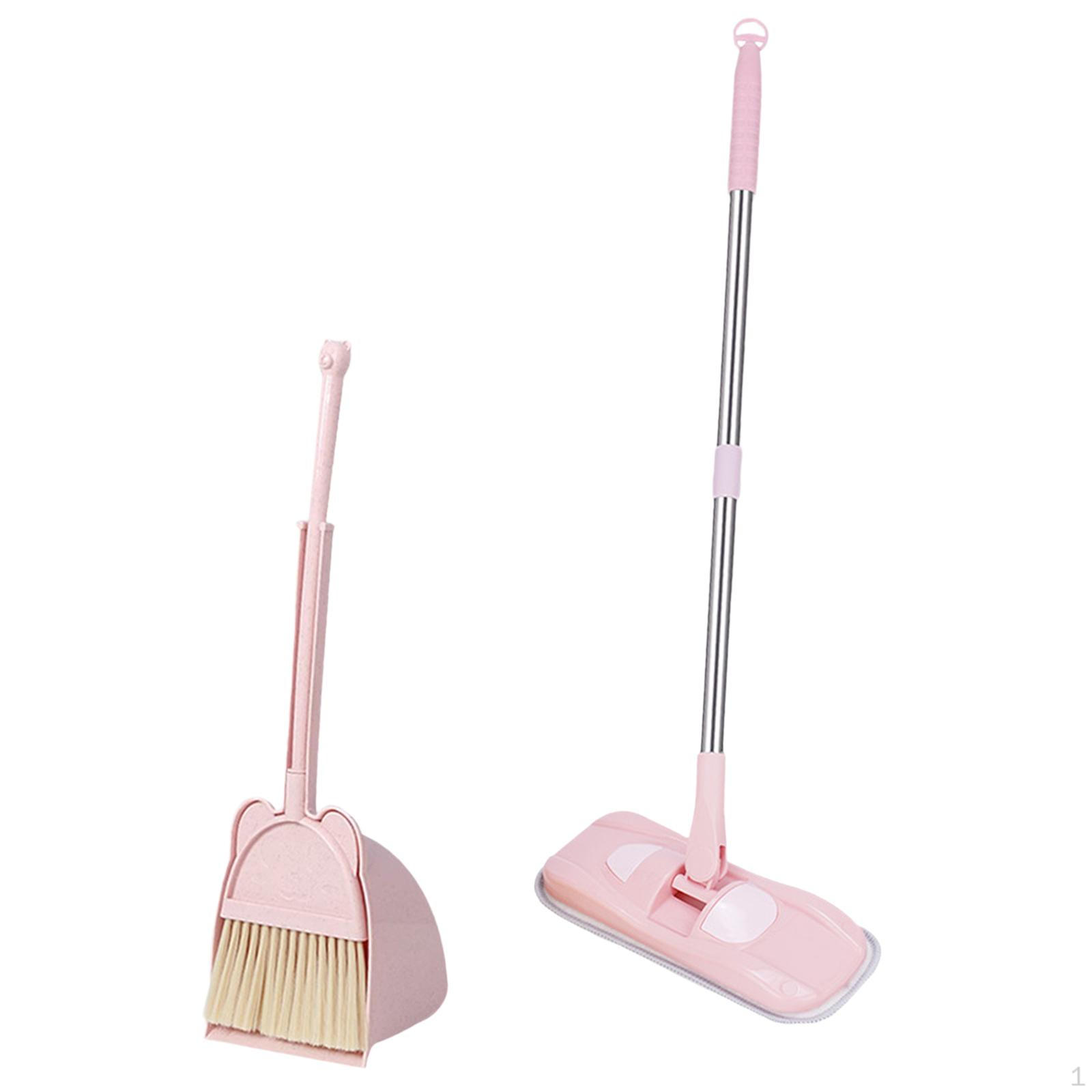 Набор для уборки, Детская игрушка для уборки, Развивает жизненные навыки, Мини-метла и совок розовый