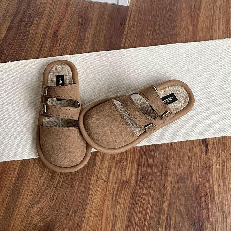 Half Set Summer Half Slipper Women's Outdoor Wear Linen Lazy Soft Sole Spring Summer Outdoor Wear