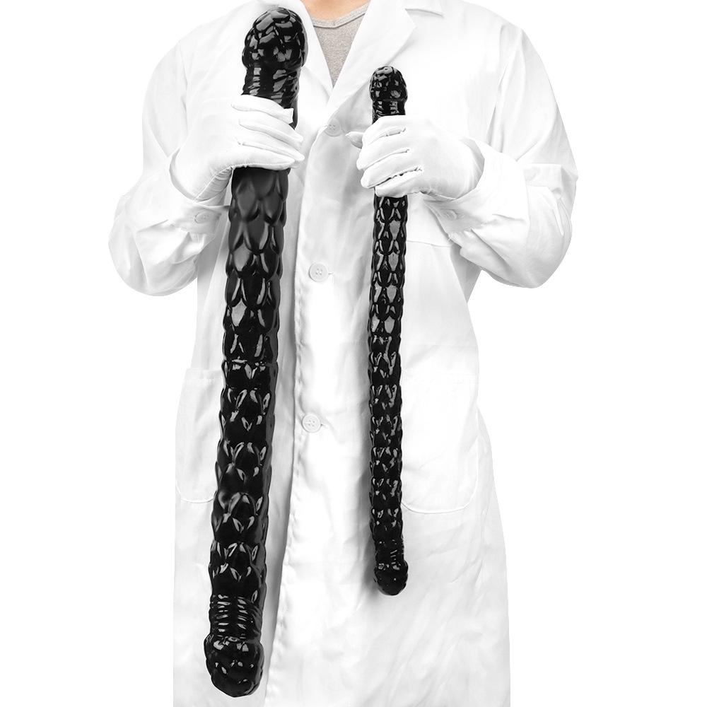 Dildo cu două capete Super lung Plug anal simulat Masturbator lesbian Penis realist Jucărie sexuală Gay Fisting BDSM