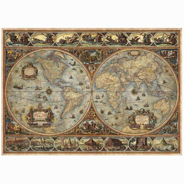 Puzzle - EDUCA - Orbis Terrarum - 1000 Pièces - Thème Voyage Et Cartes - Mixte