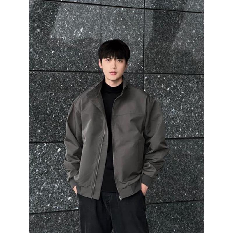 Men's American Style Bomber Jacket - Autumn Short Stand Collar Pilot Outerwear