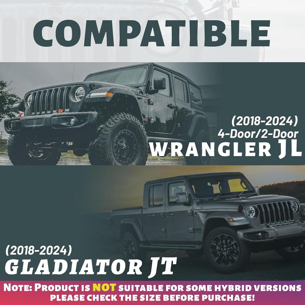 For Jeep Keyhole Cover, for 2018-2024 Jeep Wrangler JL & Gladiator JT, Door Lock Cover for Wrangler, Front Door Keyhole Cover 1 Pcs, 5 Years Warranty