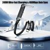 240w Braided Fast Charge Cable with Built-in Phone Stand Invisible Holder Charger Cable Fast Charging Cord Built-in Phone Stand