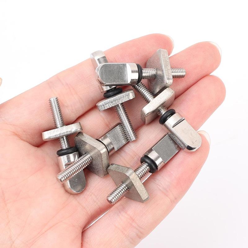 10/1PCS Stainless Steel Kayak Screws M4 Surf Fin Bolts Longboard Sliding Fin Screw Surfboard Single Fin Nail Replacing Canoe Set