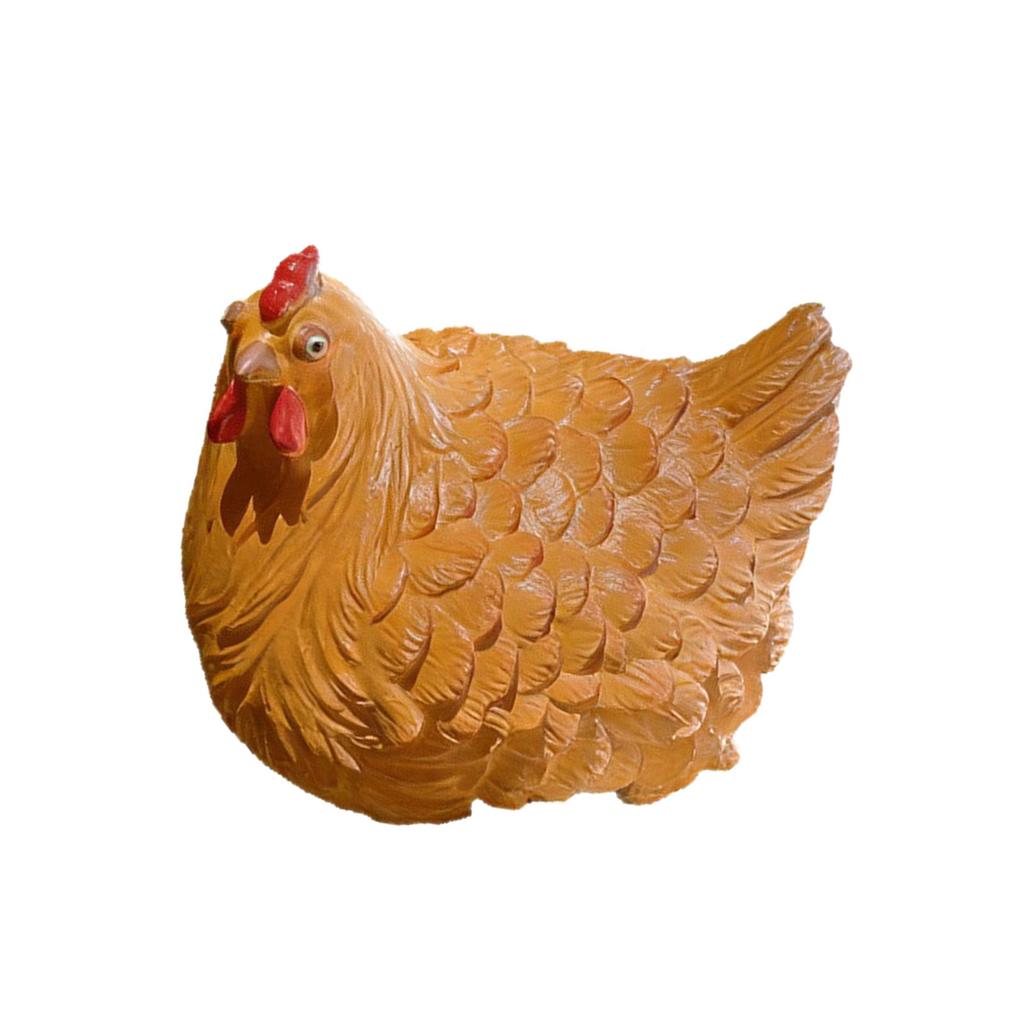 Chicken Ornaments Yard Art Decoration For Backyard Rooster Animals Stakes Animals Sculptures Garden Decoration