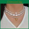 Pearl Shell Multilayer Necklace With Handmade Design For Women