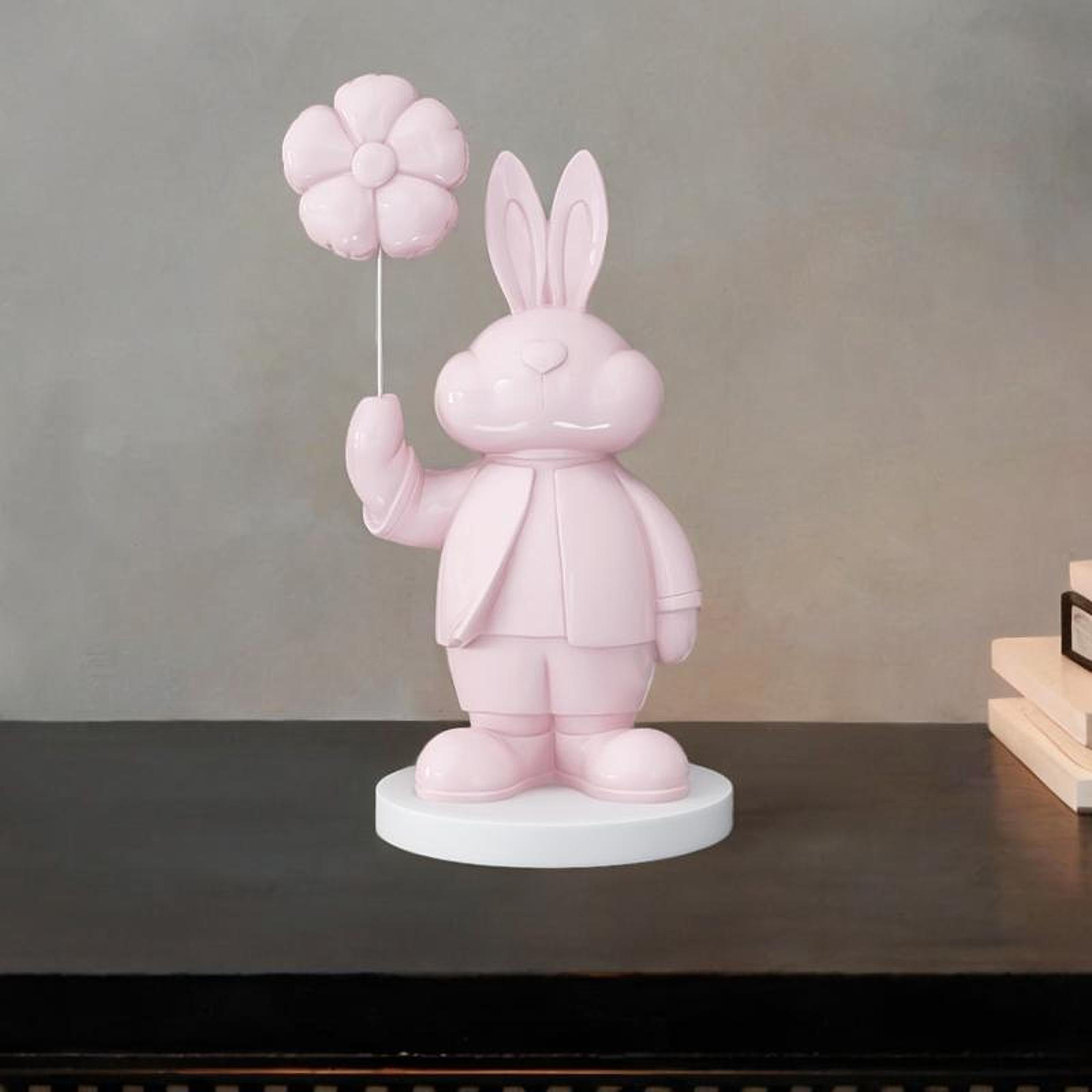 

Статуя кролика, коллекция скульптур милых кроликов, креативная фигурка кролика, настольная фигурка для кофе розовый