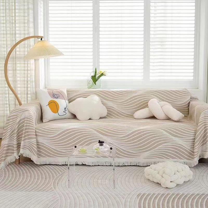 Nordic Universal Non-Slip Sofa Blanket Cover – Full Coverage, All-Season, Machine Washable