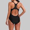 CHARMLEAKS Women One Piece Sports Swimwear Watercolor Sports Swimsuit Cutout Swimsuits Sexy Monokini