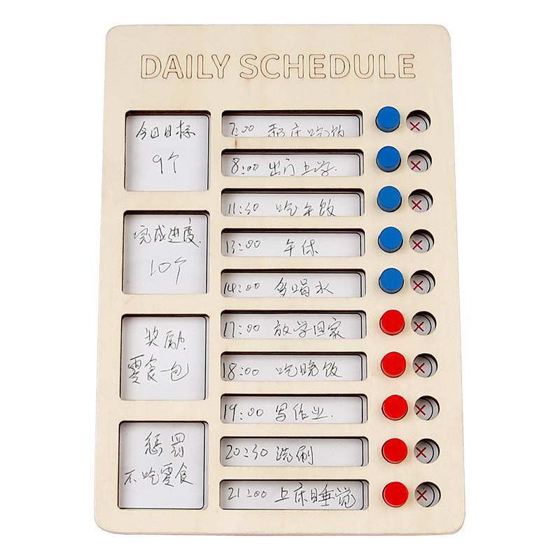 Wooden Self Discipline Card Board For Kids With Habit Formation Planning For Elementary Students