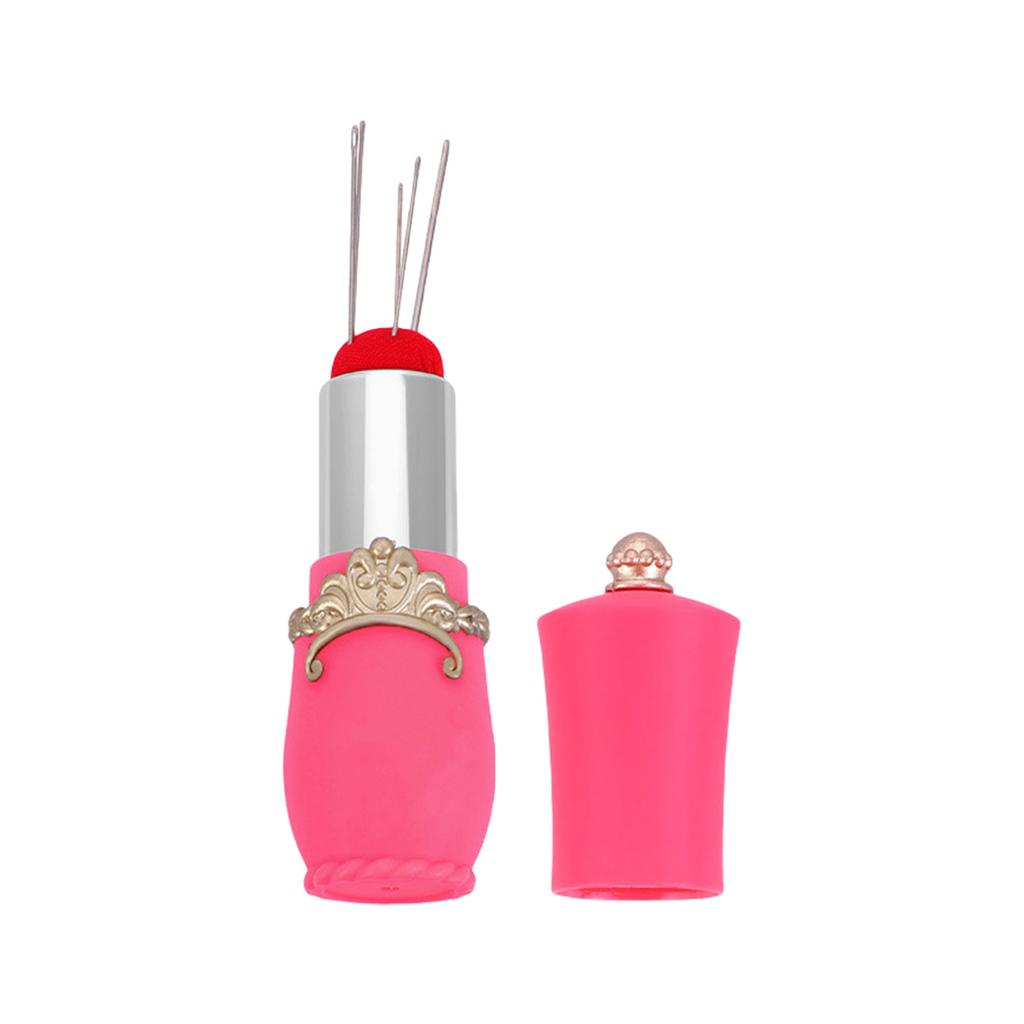 Cuscino per spilli a forma di rossetto Scatola porta spilli per quilting Porta spilli da cucito per ago da cucito Spillo da quilting Accessori per cucito