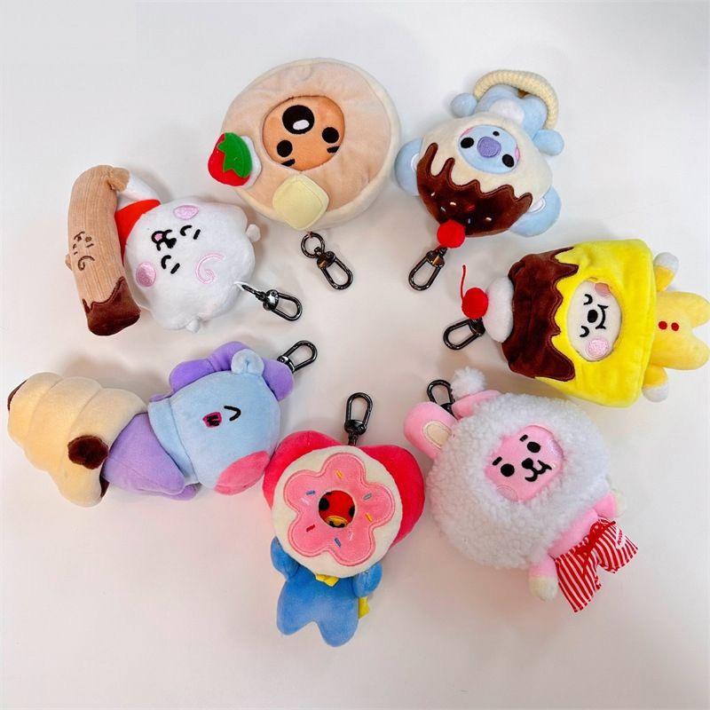 394in Bts Plush Keychain Animal Stuffed Doll Backpack Pendant Toy Fans Gift