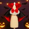 Lace Cat Cosplay Cloak Stand-collar Kitten Dress Cool Halloween Pet Costume  Party